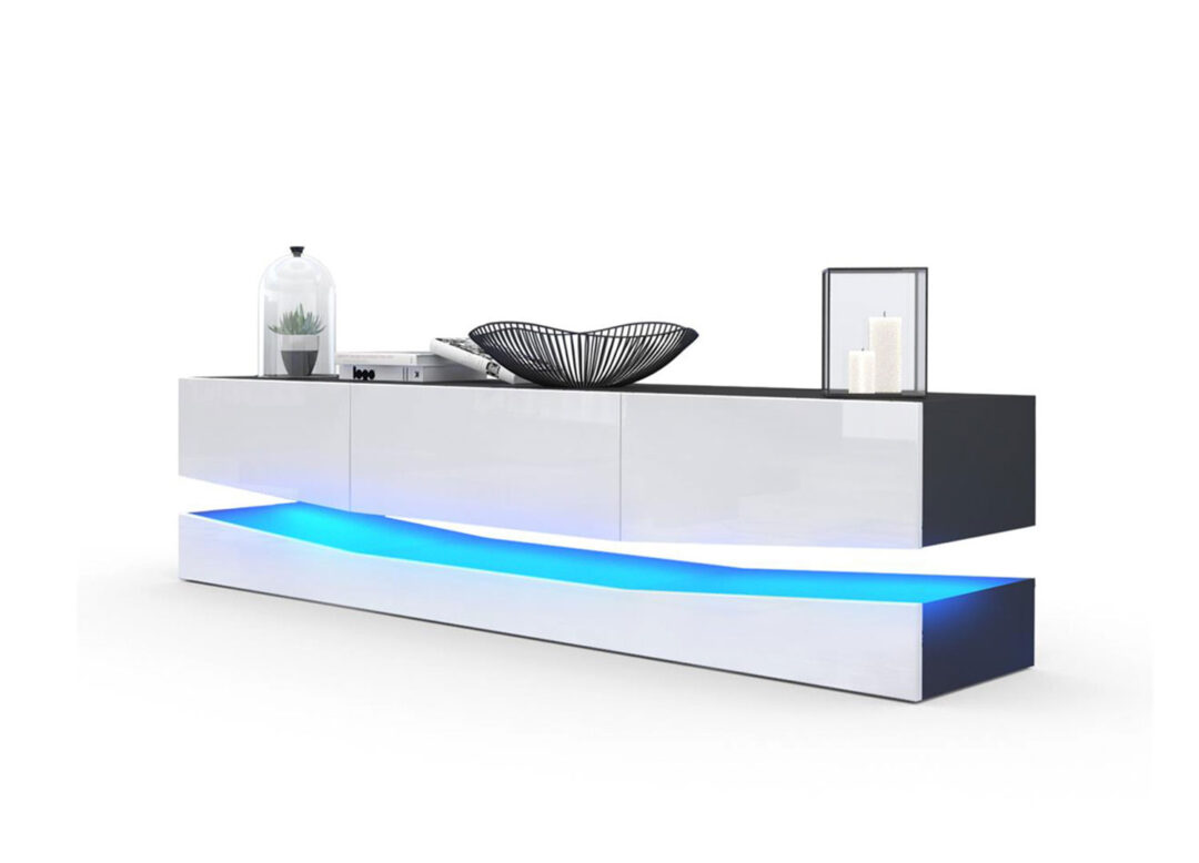 Meuble tv design blanc et noir