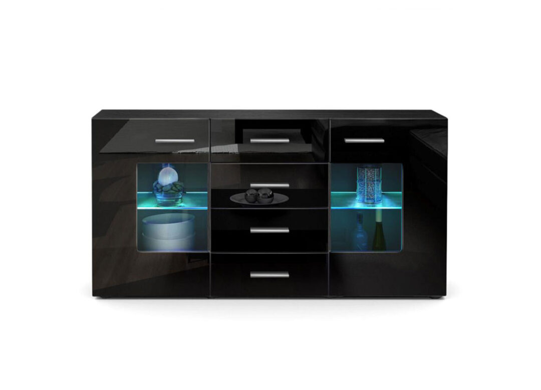 meuble buffet moderne noir