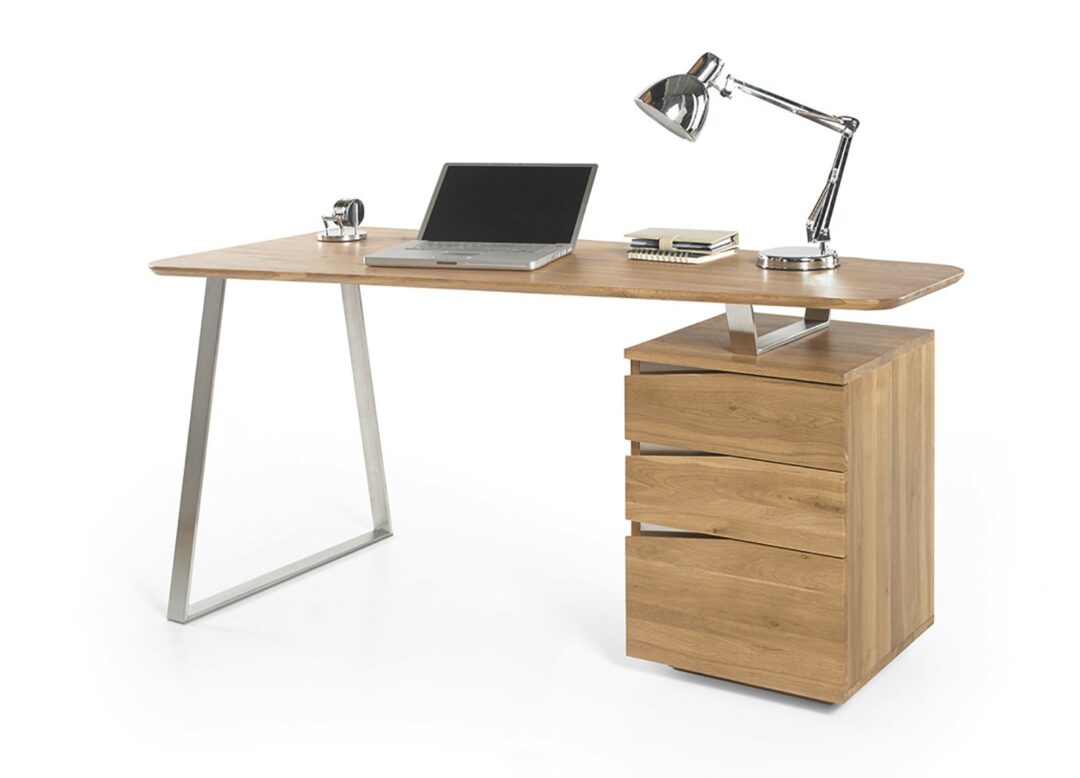 Bureau informatique en bois massif