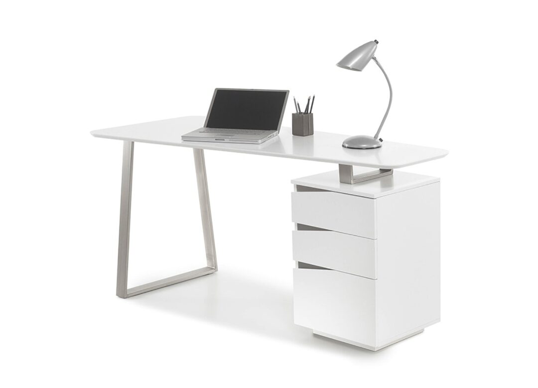 Bureau informatique blanc design