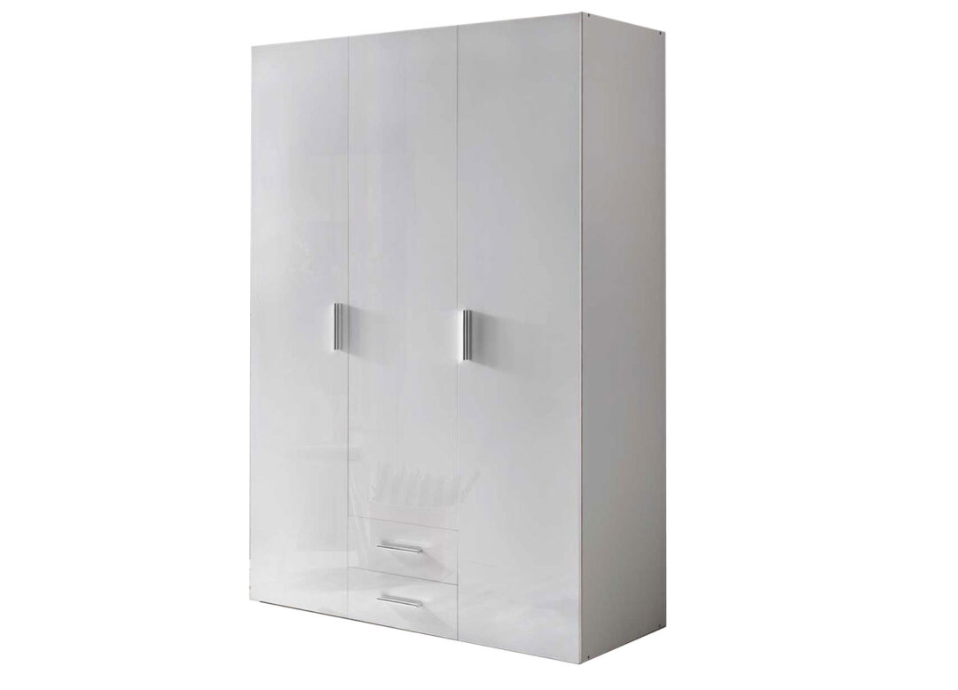 armoire dressing et rangement blanc brillant