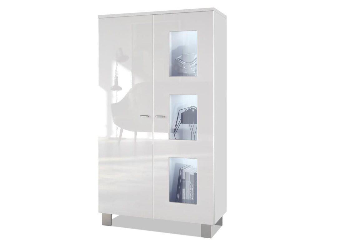 vitrine de rangement blanc