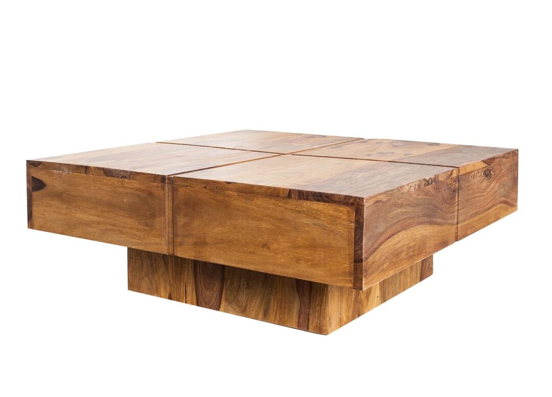 Table basse carrée en bois