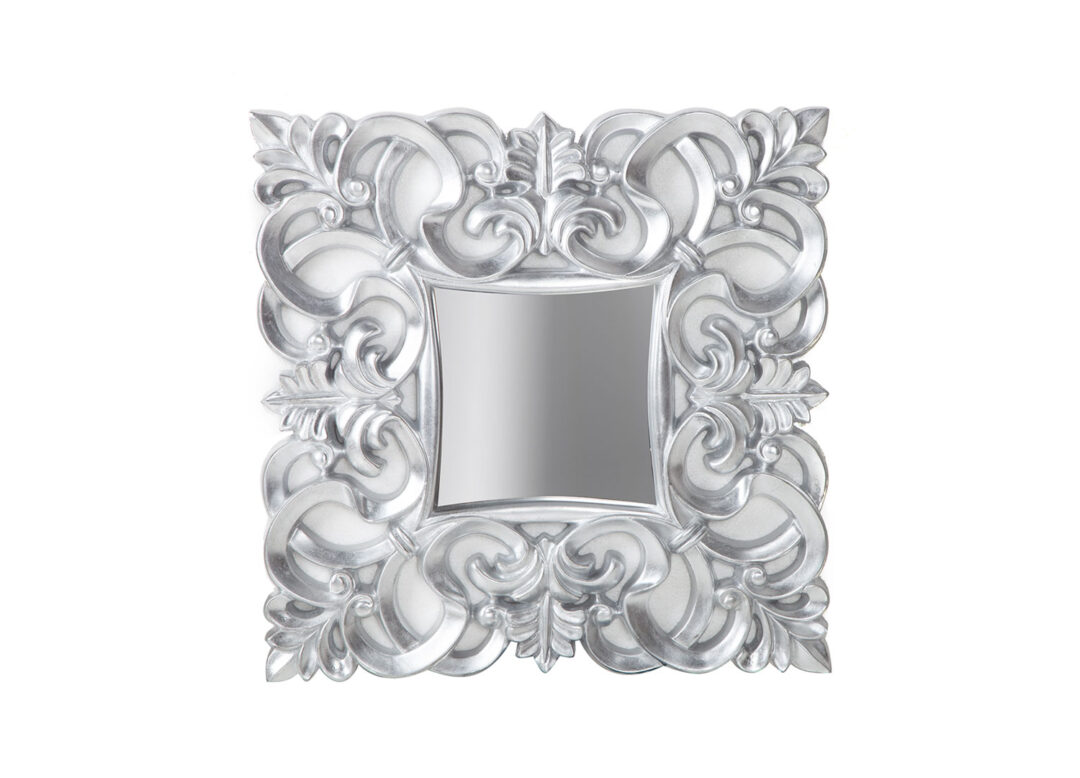 miroir baroque argenté