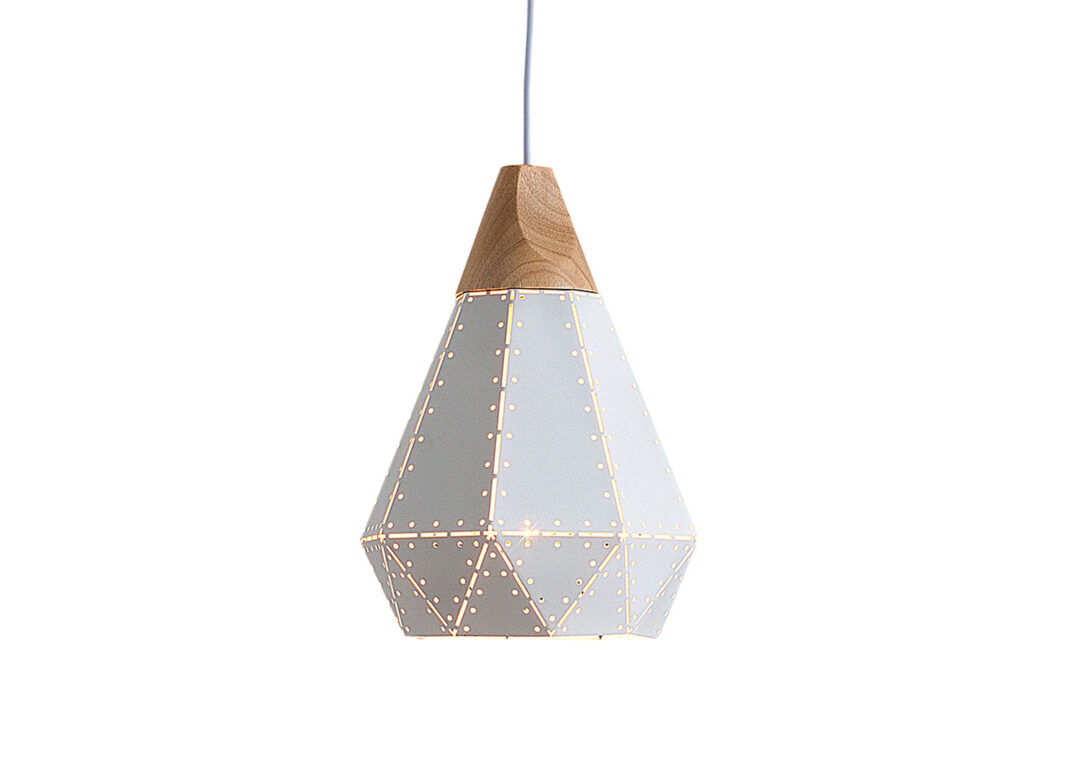 luminaire moderne blanc et bois