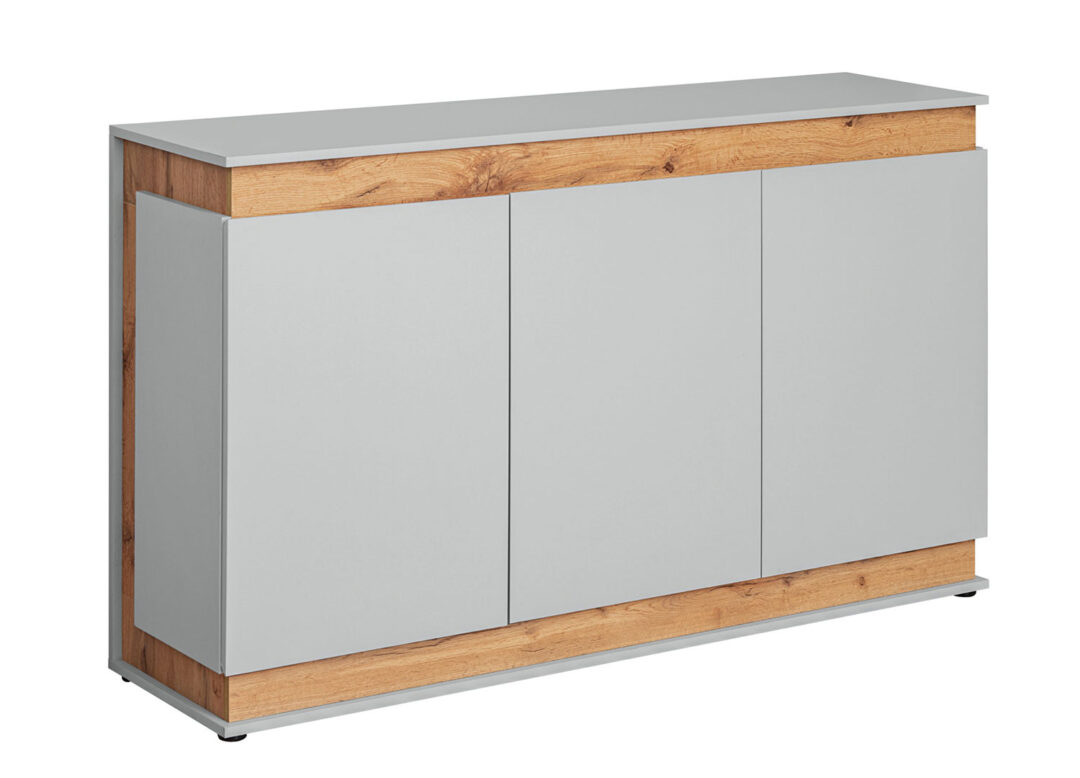 Meuble buffet gris perle et chêne Oak