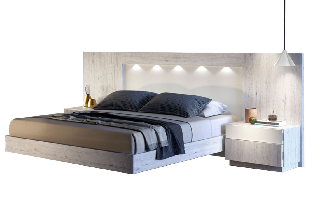 Lit de chambre adulte au style contemporain design