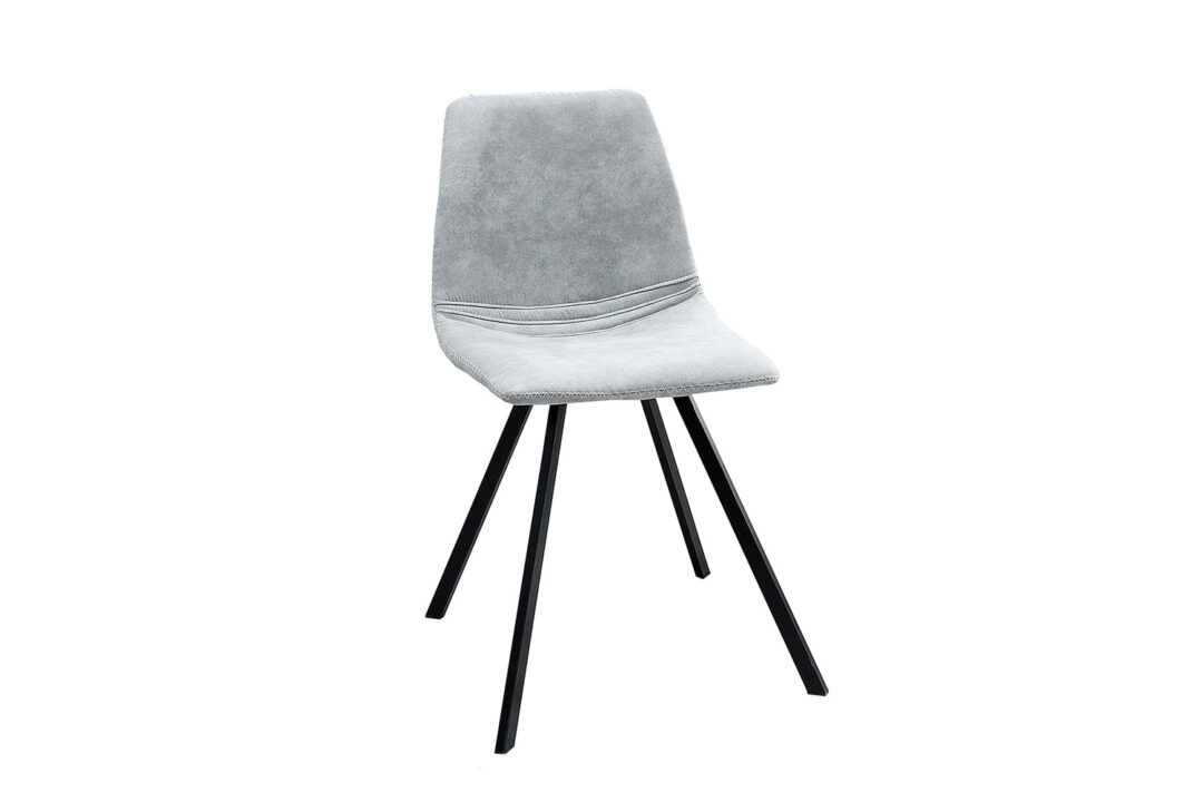 Chaise en microfibre grise