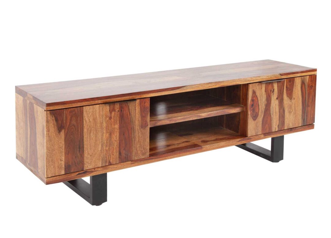 meuble tv 160 cm en bois massif