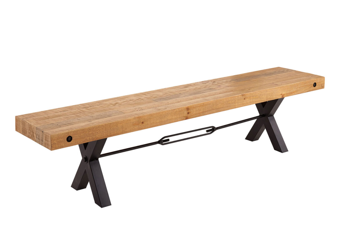 banc en bois de pin recyclé 170 cm