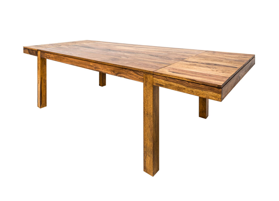 table de repas avec 2 allonges en bois massif