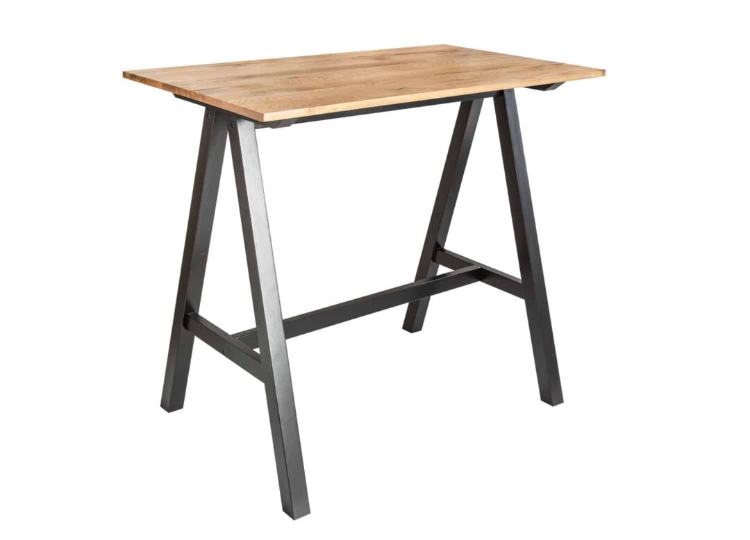 table de bar haute pas cher style industriel bois massif