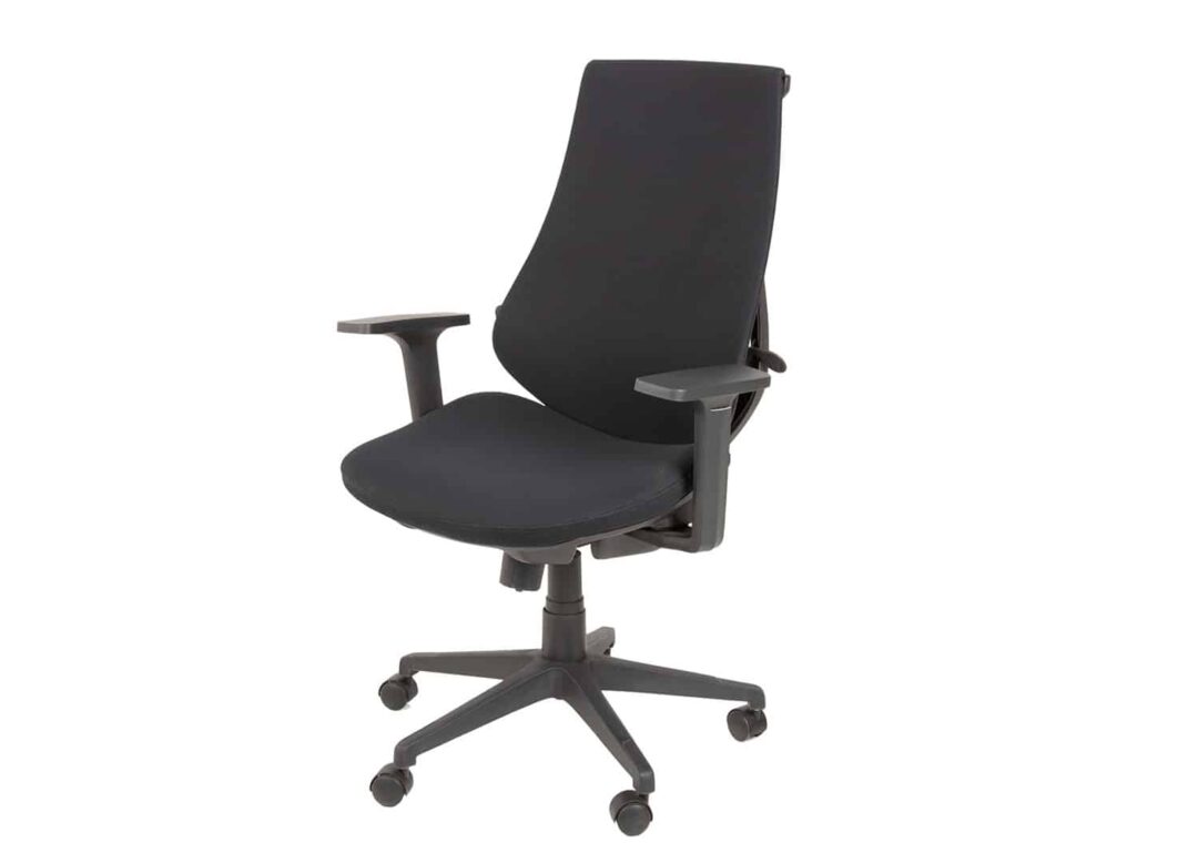 Chaise de bureau en tissu noir