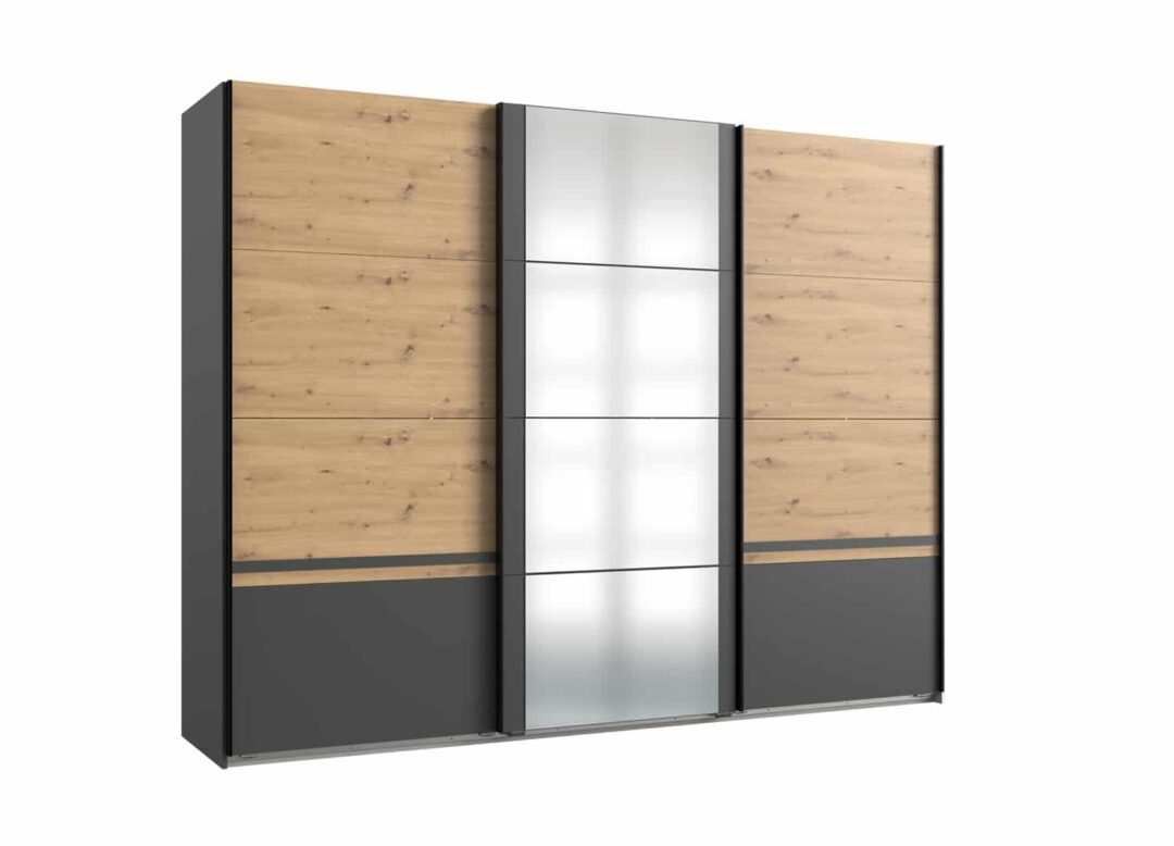 grande armoire 270 cm avec espace dressing et un grand miroir