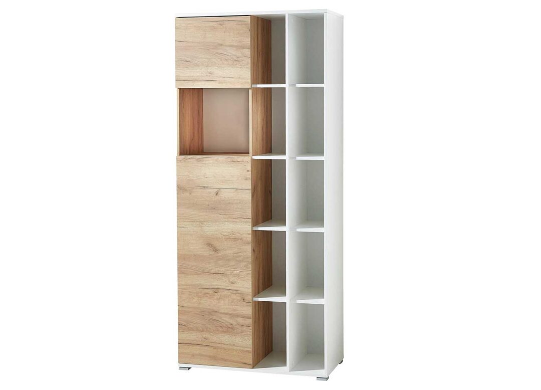 armoire de bureau blanc et bois