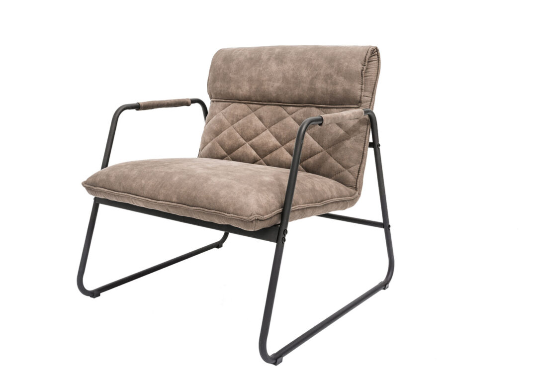 fauteuil relax lounge retro couleur taupe antique