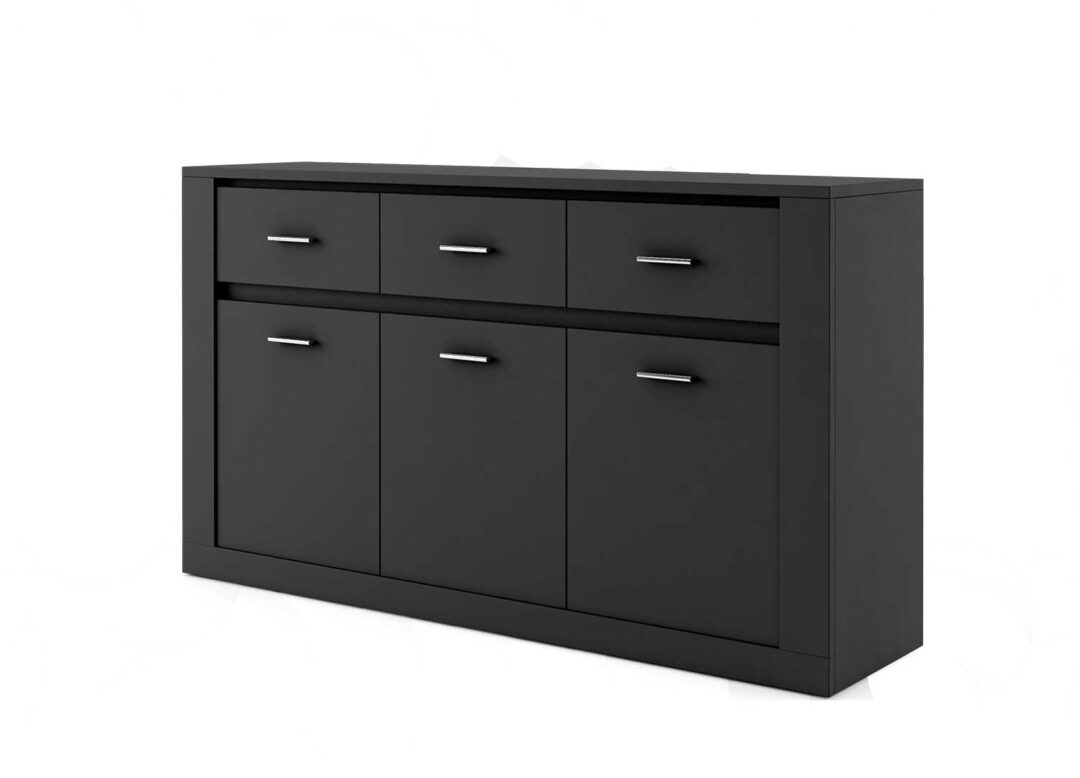 meuble buffet noir pas cher 160cm