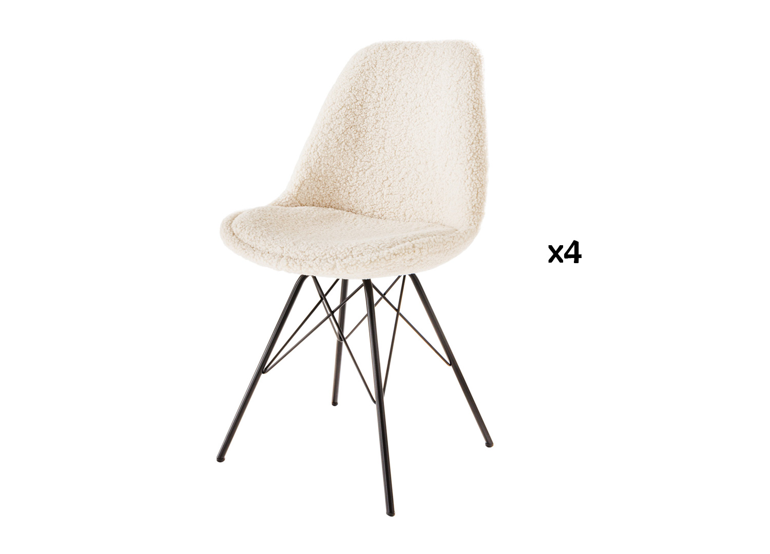 Chaise de salle à manger, set de 2, design scandinave, couleur