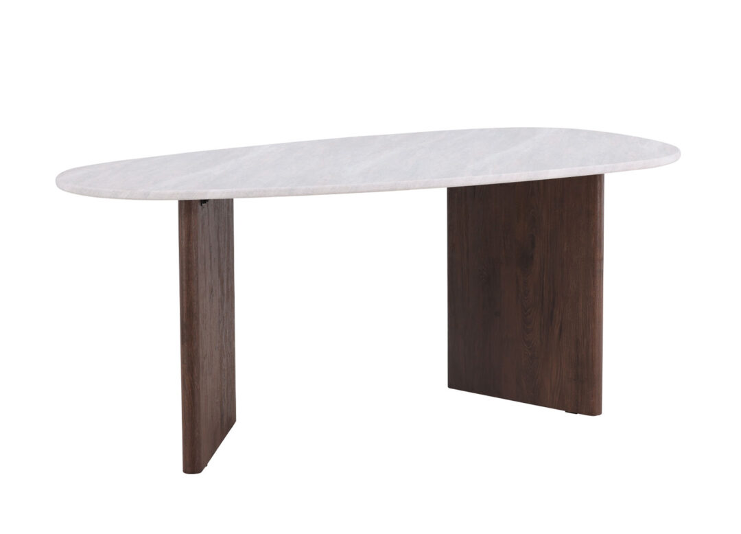 Table de salle à manger blanche et bois design