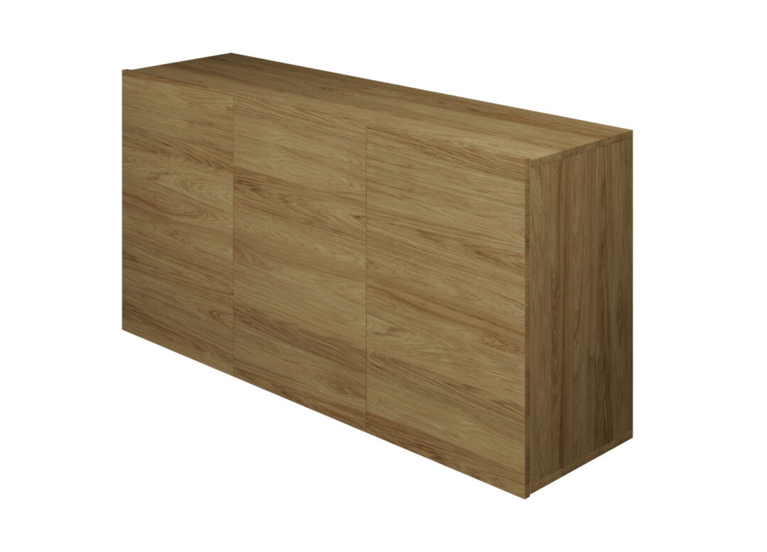 Buffet en bois aspect chêne hickory naturel