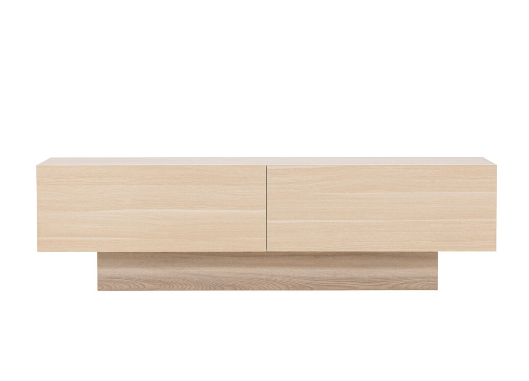 Meuble TV aspect bois blanchi de 160cm