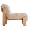 Fauteuil en tissu bouclé beige