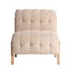 Fauteuil en tissu bouclé beige