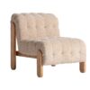 Fauteuil en tissu bouclé beige