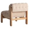 Fauteuil en tissu bouclé beige