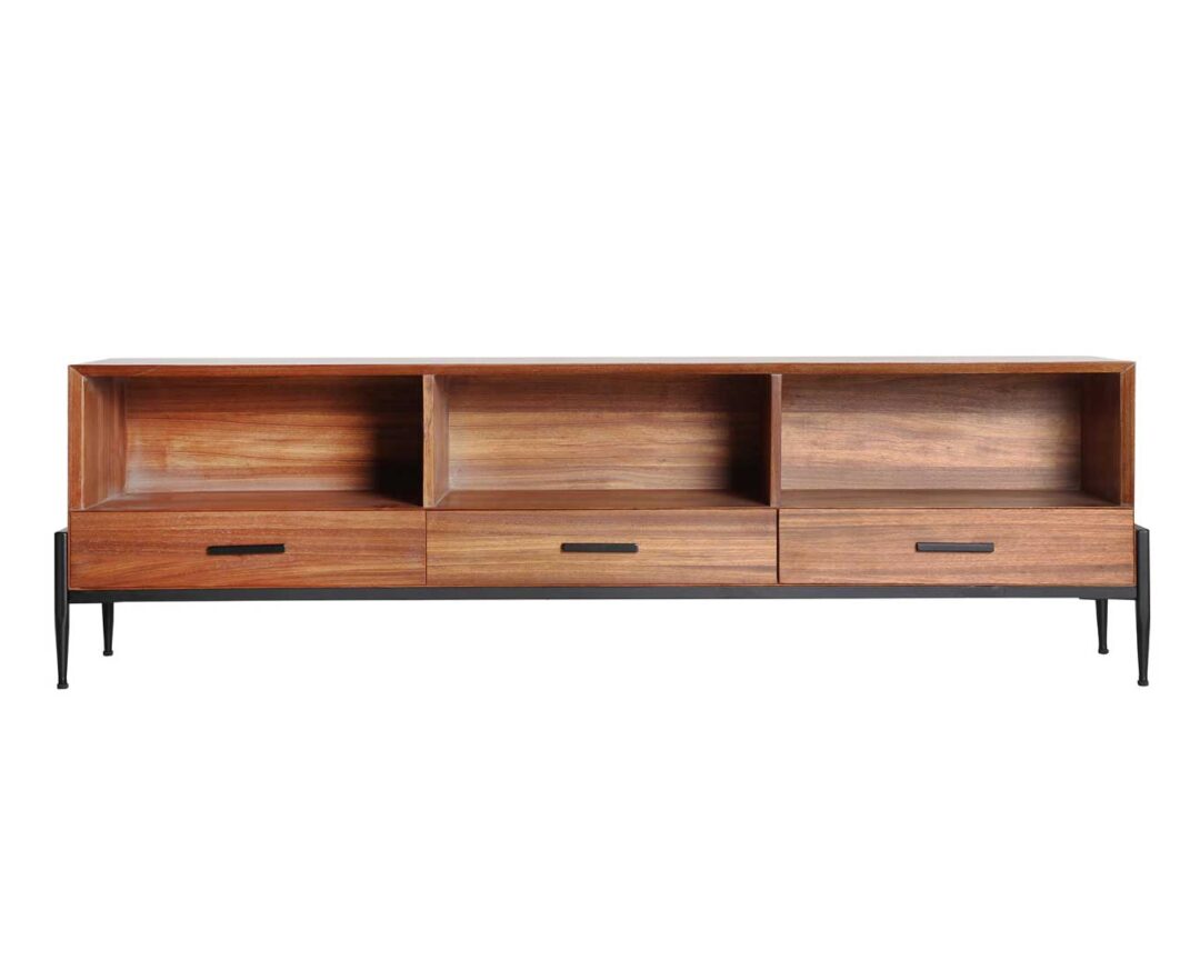 Meuble tv en bois de sapin massif 174 cm