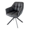 Chaise en cuir noir