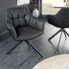 Chaise en cuir noir