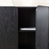 Buffet 4 portes en bois noir minimaliste moderne