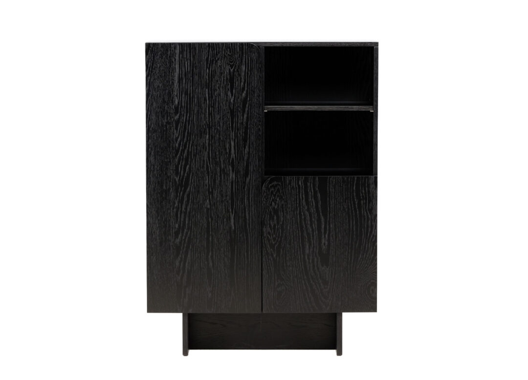 Buffet haut aspect bois noir