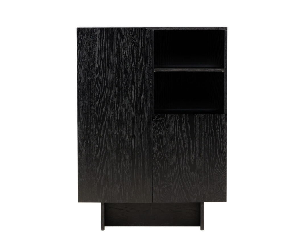 Buffet haut aspect bois noir