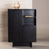 Buffet haut aspect bois noir