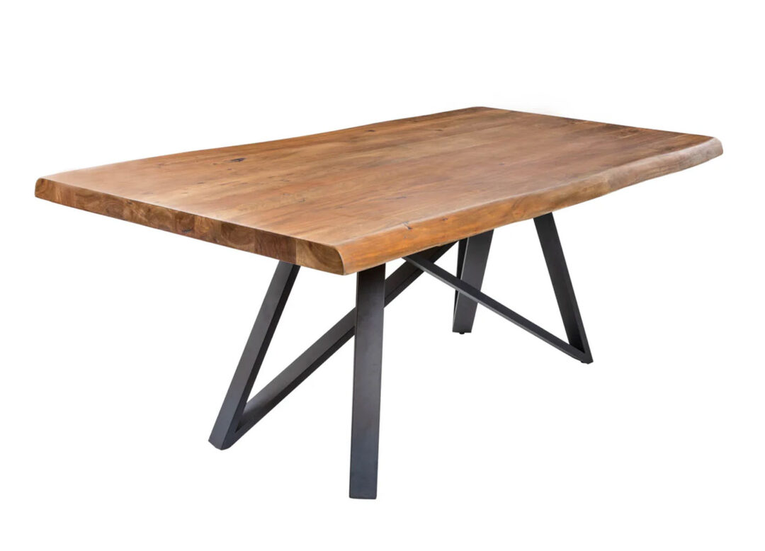 Table de salle à manger en bois d'acacia massif 200cm