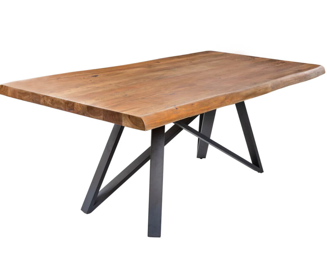 Table de salle à manger en bois d'acacia massif 200cm