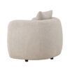 Fauteuil de salon 1 place en tissu bouclé beige foncé