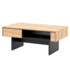 Table basse bois et noir