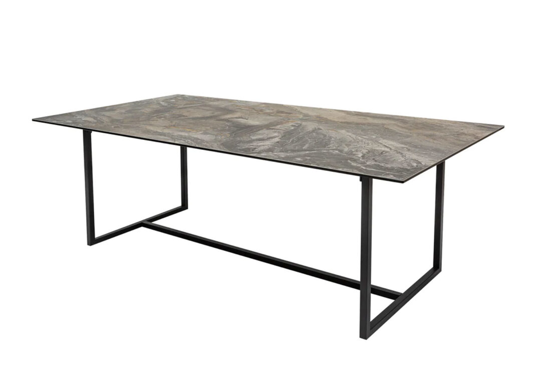 Table de salle à manger en marbre taupe 200cm