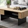 Table basse bois et noir