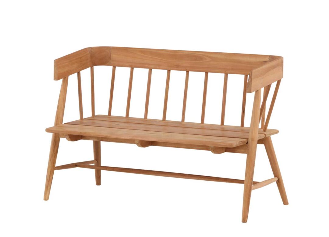 Banc de jardin en bois massif d'acacia avec dossier