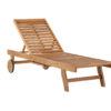 Chaise longue en bois d'acacia