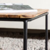 Zoom table basse en bois de jardin